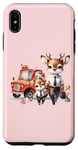Coque pour iPhone XS Max Rose, famille de cerfs mignons se rendant au travail