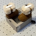 UGG I Ramona Unisex Infant Kids Suede Leather Zip Fashion Boot UK0.5 EU16 Brown