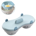 Microwave Egg Poacher Cookware Double Cup Dual Cave High Capacity Design Egg Cooker Ultimate Collection Egg Poaching Cups Microwave Steamer Kitchen Gadget