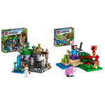 LEGO 21189 Minecraft The Skeleton Dungeon Set, Construction Toy & 21177 Minecraft The Creeper Ambush Building Toy with Steve, Baby Pig & Chicken Figures, Gift for Boys and Girls age 7 Plus Years Old