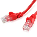 Red CAT5e NETWORK CABLE Short 0.25m Ethernet Internet Patch RJ45 Wire Lead 26wg