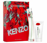 Flower by Kenzo Gift Set - 30ml EDP + 50ml Body Milk Free Delivery Brand New