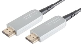 Fiber Optisk HDMI kabel - 4K/60Hz - Sølv - 7.5 m