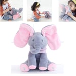 Peek-a-Boo Elephant, Animated Elephant Peek A Boo Talking Singing Elephant Plush for Tollders Boys Girls (pink)