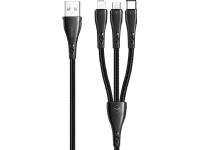 Kabel USB Mcdodo USB-A - USB-C + microUSB + Lightning 1.2 m Czarny (MDD48)