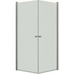 Dansani Match hörndusch, modell A+A, 97x97 cm, klart glas, satin profil