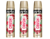 Impulse Body Spray Instant Crush  75ml x 3