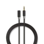 Nedis AUX kabel, 3.5mm hann - 3.5mm hunn, 3m - Svart