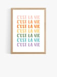 EAST END PRINTS apricot+birch 'C'est La Vie' Framed Print