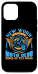 Coque pour iPhone 14 Pro Motocycliste rétro Kings of the Road du New York Moto Club