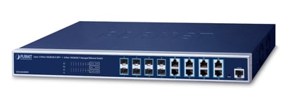 PLANET Lag 3 8-port 10GBASE-X SFP+ + Managed L3 10G Ethernet (100/1000/10000) 1U Blue