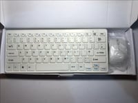 White Wireless MINI Keyboard & Mouse Set for Apple Mini Mac 2014 Computer