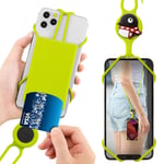 Bone Crossbody Lanyard PhoneTie 2 with Card Holder, for Women Men, Universal Anti-Lost Crossbody Cell Phone Lanyard for iPhone 12 Mini 11 Pro Max Galaxy Pixel, Fits Phones from 4-6.7" (Maru Penguin)