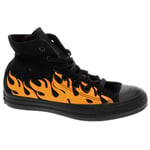 All Star Hi Print Black/Flame Orange Kids Shoe 211327
