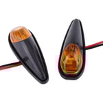 2 st 12v blinkers, blinkers blinkers indikator motorcykel blinkers infälld montering universal LED-lampa bärnsten fram bak svart motor