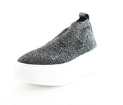 DKNY Silver Black 50473354 Mirage_tenn_lg Sneaker, Black, 6 UK