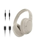 Belkin SoundForm Isolate Casque Bluetooth sans Fil avec ANC Hybride (casque audio à réduction de bruit, 60 h de lecture, basses profondes, oreillettes CloudCushion, utilisation en déplacement) - beige