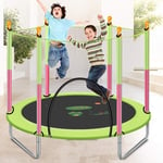 ZCXBHD Garden Trampoline Trampoline,Kids Trampoline With Safety Enclosure Net Great Outdoor Backyard Trampoline 5 Color 55 × 49 Inch,Green