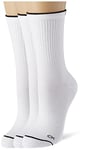 Calvin Klein Women's Athleisure Sock 1, White, ONE Size (Pack of 3)