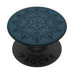 PopSockets Pacific Blue Color Phone-12 Pro & Pro Max Matte | Mandala PopSockets PopGrip: Swappable Grip for Phones & Tablets