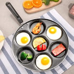 【𝐄𝐚𝐬𝐭𝐞𝐫 𝐏𝐫𝐨𝐦𝐨𝐭𝐢𝐨𝐧】 Egg Frying Pan, 7 Hole Non Stick Aluminium Fried Egg Cooker, Omelette Burger Steak Pan, Household Breakfast Skillet Kitchen Cookware