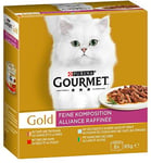 PURINA GOURMET Gold Lot de 12 boîtes de 8 boîtes de 85 g de Nourriture pour Chat