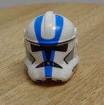 Lego Minifigure Star Wars Clone Trooper Helmet Blue/White x1