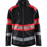 Blåkläder softshell-jakke 44942513 High-Vis kl1 svart/rød størrelse 4XL