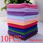 1/5/10pcs Color Random Micro Fiber Towel Car Cleaning Tool Wash 10pcs (color Random)