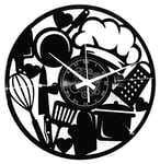 Instant Karma Clocks Horloge Murale Chef Maison Décoration Ameublement Salle à Manger Restaurant Coutellerie Cuisine Salon