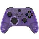 eXtremeRate Clear Atomic Purple Replacement Part Faceplate, Housing Shell Case for Xbox Series S & Xbox Series X Controller Accessories - Controller NOT Included
