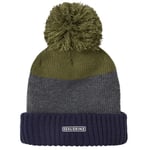 SealSkinz Sealskinz Flitcham Waterproof Cold Weather Bobble Hat - Navy / Grey Olive Green Small Medium Navy/Grey/Olive Small/Medium