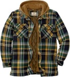 Legendary Whitetails Men's Size Maplewood Hooded Shirt Jacket, Field Tract Plaid, Large Tall