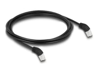 Delock - Patch-Kabel - Rj-45 (Hane) Vinklad Till Rj-45 (Hane) Vinklad - 2 M - 6 Mm - S/Ftp - Cat 6A - Startad, Halogenfri - Svart