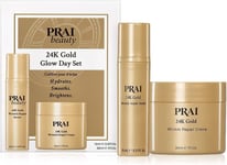 PRAI Beauty 24K Gold Golden Glow duo - Wrinkle Repair Serum and Wrinkle Repair 