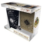 Coffret - Harry Potter - Verre Xxl + Pin's + Carnet - Carte Du Maraudeur