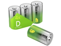 D-batteri GP-batterier GPSUP13A313S4 Alkaline Manganese 1,5 V 4 st