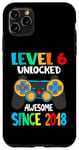 iPhone 11 Pro Max Level 6 Unlocked Awesome Since 2018-6th Birthday Gamer Case