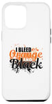 Coque pour iPhone 15 Pro Max Orange et noir – Fan de sport – Cadeau graphique amusant