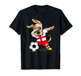 Dabbing Dog England Soccer English Flag Football Lover Gifts T-Shirt