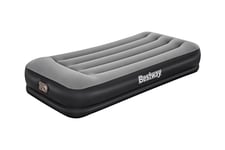 Bestway Air Bed - Premium Single Sized TriTech AirBed with Built-in Pillow in Blue and Grey