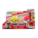 Pokémon PKW2721 Jeu Surprise Comprenant Pikachu avec Machop de 5,1 cm avec Balle Rapide et Six disques d'attaque, Multicolore