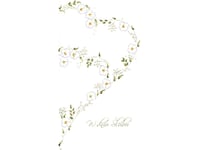 Mak Bröllopskort Dl S16 - Vita Blommor