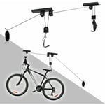 Support ascenseur vélo 20 kg porte- bicyclette rangement garage stockage plafond - Or