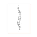 N / A Canvas Painting Spine Spine Abstract Painting Minimal Medical Anatomy Gift Chiropractor Poster Decoration Frameless 60X80cm