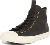 Converse 169658 Ct As Unisex High Top Leather Trainer In Black UK Size 7 - 12