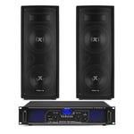 Vonyx SL28-FPL DJ Sound System PA Speakers with Amplifier Bluetooth MP3 800 W