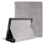 iPad Mini (2019) leather case with pen slot - Light Grey