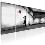 Billede - Banksy: Runaway Balloon - 200 x 80 cm - På italiensk lærred