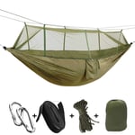 280 * 150CM Hammock with Mosquito Net Ultralight Parachute Cloth Outdoor Camping Aerial Tent Swing,B,250 * 150CM